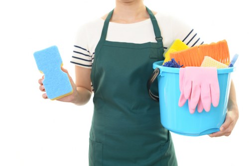 Cleaner sorting recyclable materials in Tufnell Park