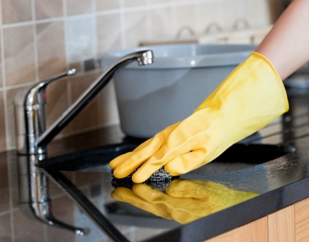 Window cleaner working on a Tufnell Park residential property