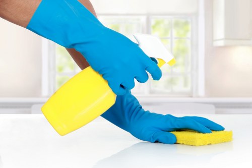 Deep cleaning a tiled floor in a Tufnellpark kitchen